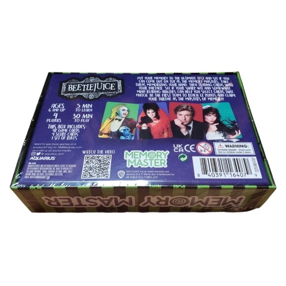 Aquarius Beetlejuice Memory Master A Card Game You'll Never Forget 6+ NEW NIB - Picture 2 of 3